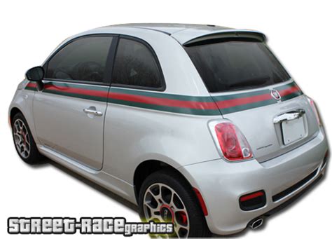 Fiat 500 Gucci stickers & racing stripes 